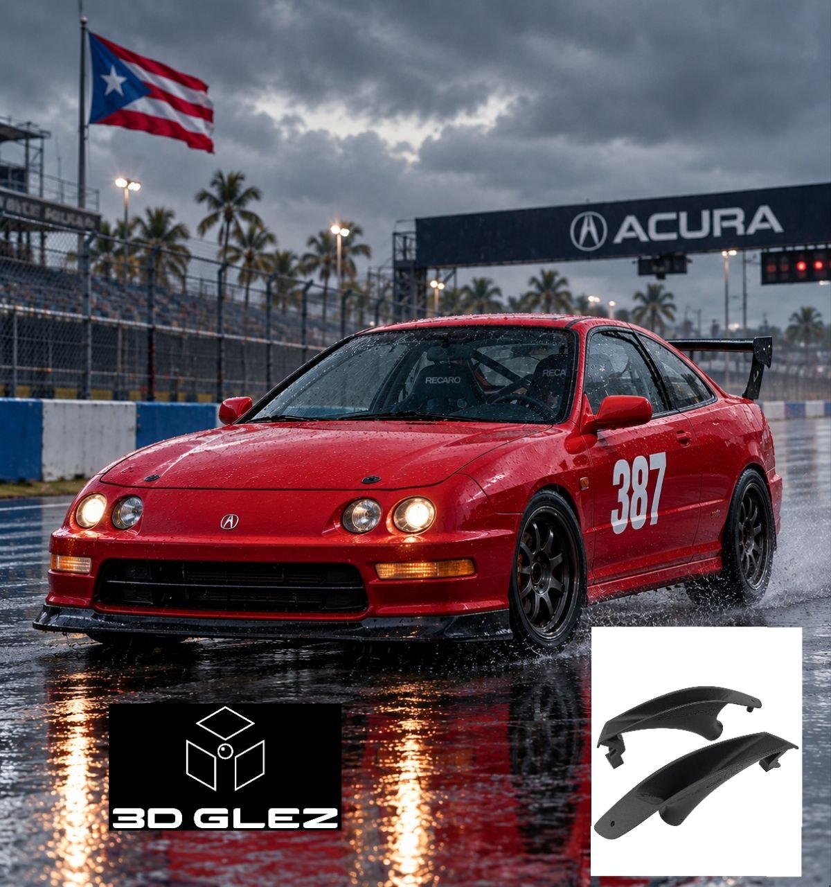 '94-'97 Acura Integra DC2 USDM Integra Front Bumper 2" Air Inlet Ducts