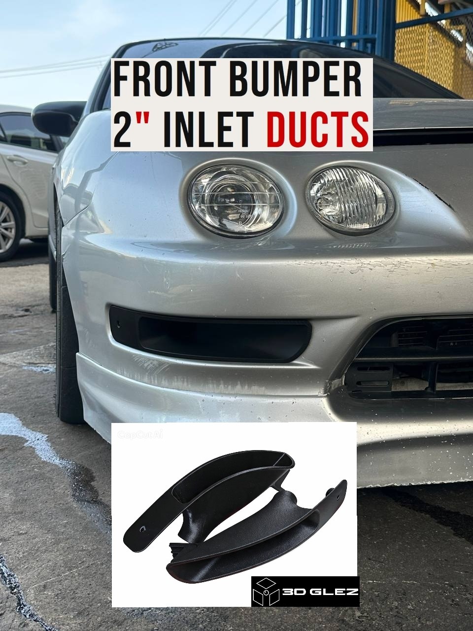 DC2 Integra Front Bumper 2" Air Inlet Ducts
