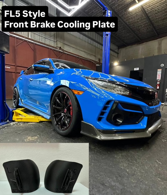 Bolt-On FL5 Style front brake cooling plate ducts upgrade for FK8